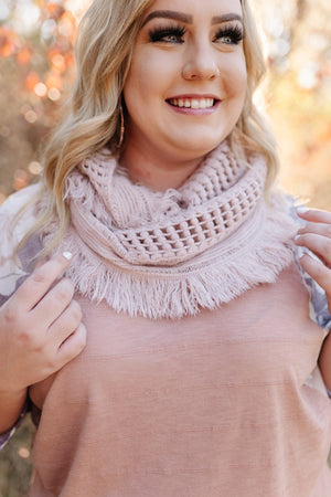All Tied Up In You Soft Pink Infinity Scarf