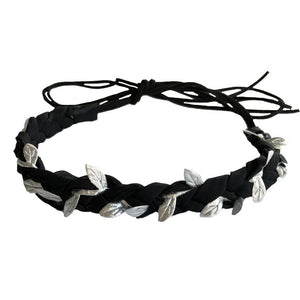 Brixlee Black Suede Tie Headband
