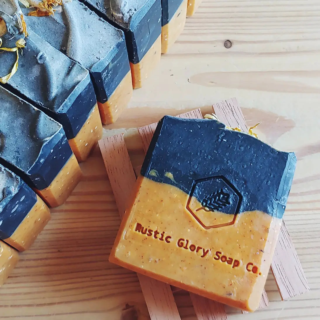 Activated Charcoal & Turmeric Soap Bar By Rustic Glory Soap Co