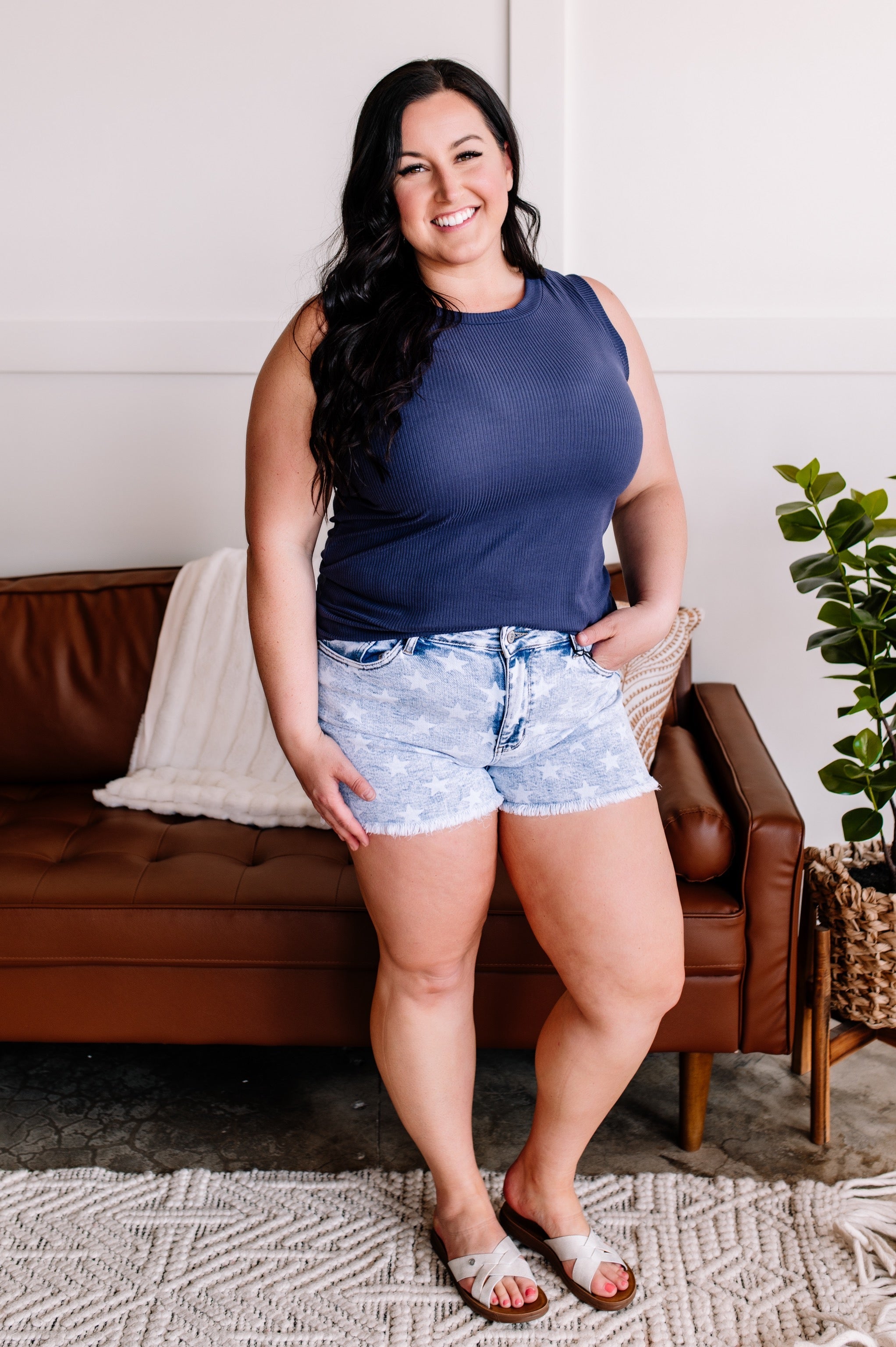 Cosmic Connection Star Judy Blue Shorts