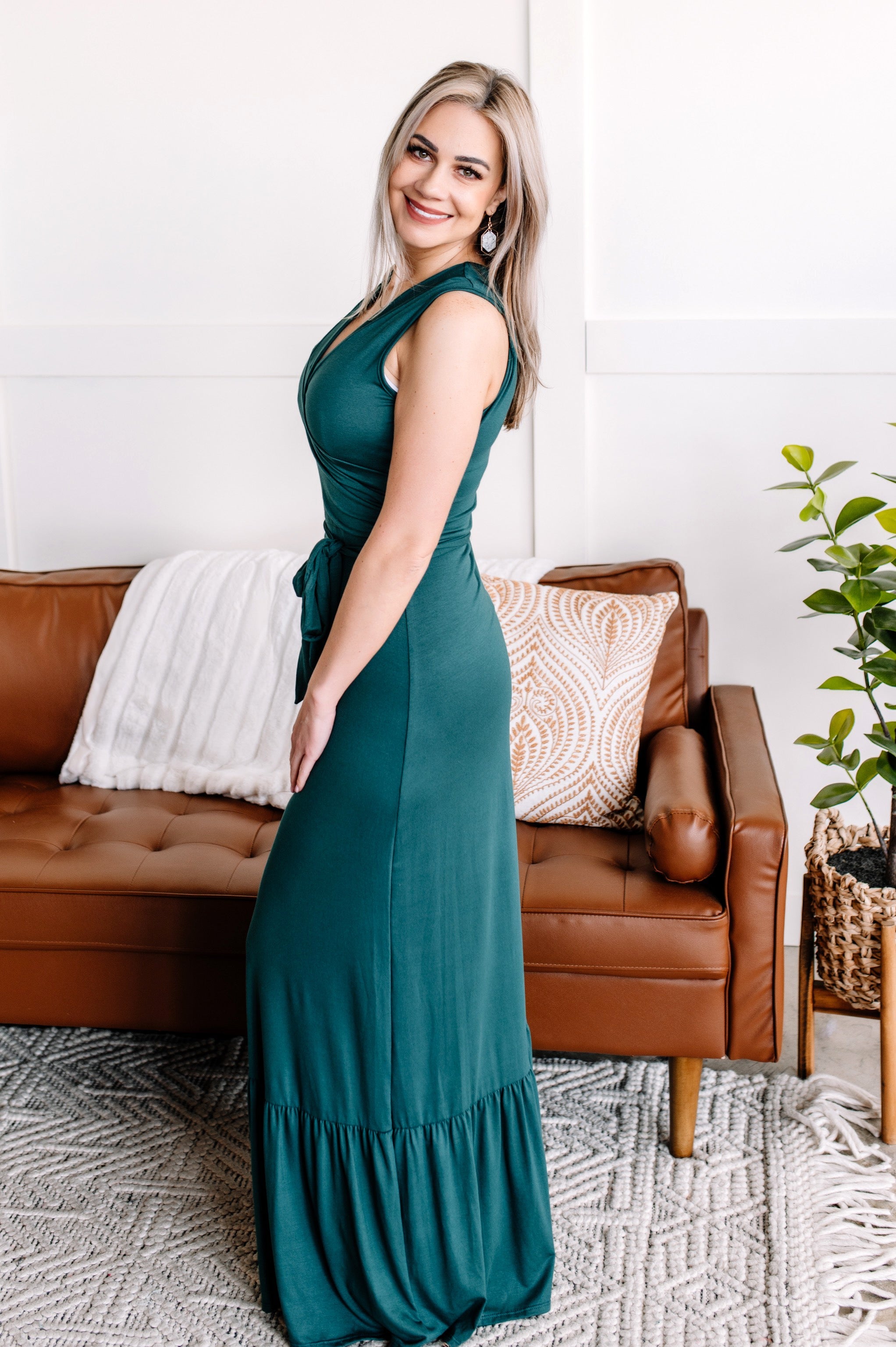 To The Other Side Maxi Dress in Hunter Green