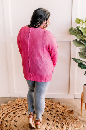 Electric Pink Knit Sweater