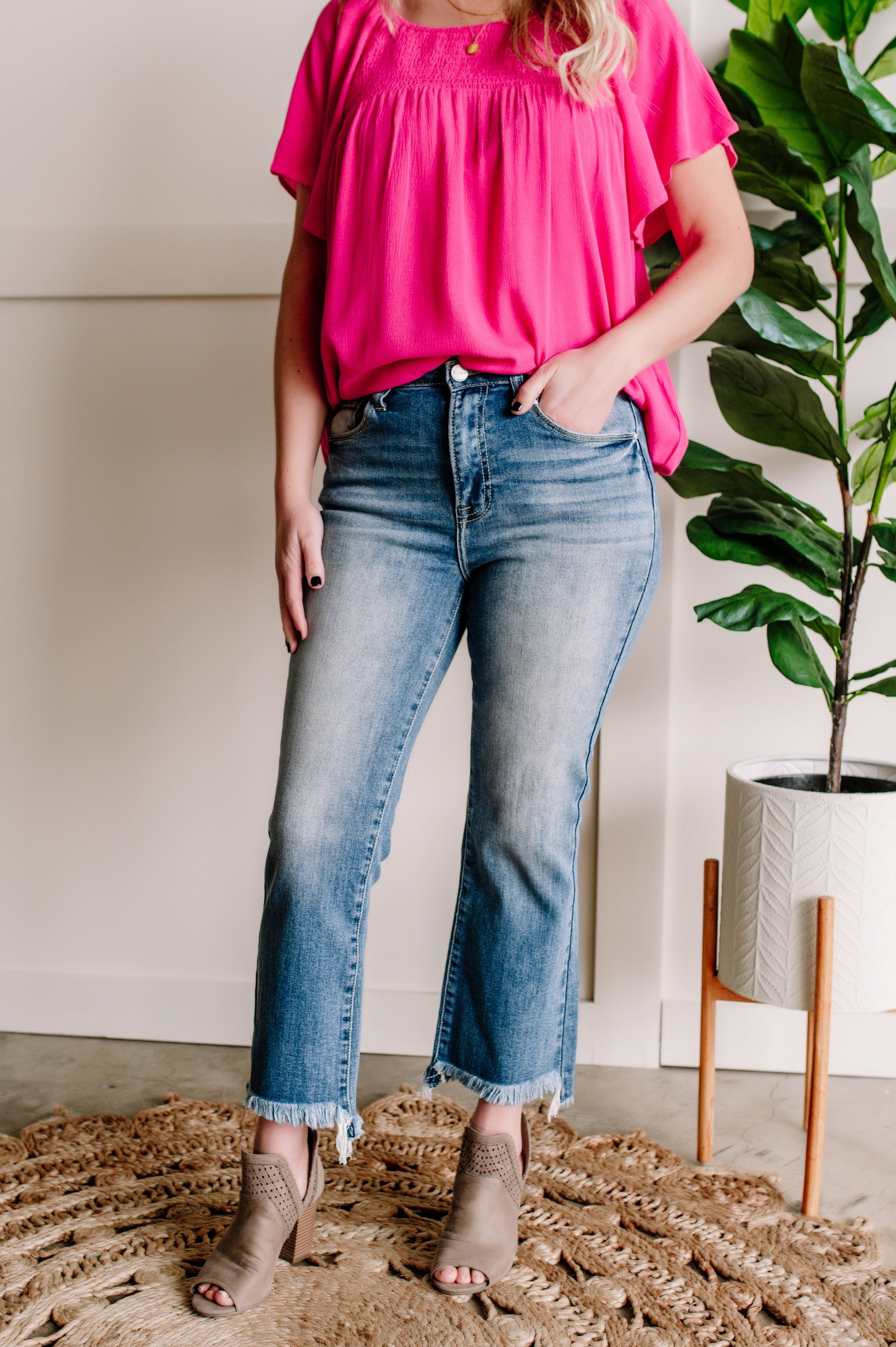 Cropped Flare Jeans By Risen
