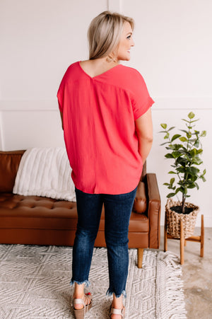 Beyond The Reef Blouse In Pink Coral