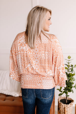 You Flatter Me Top In Muted Tangerine