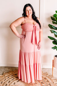 Maxi Dress In Pink Carnation