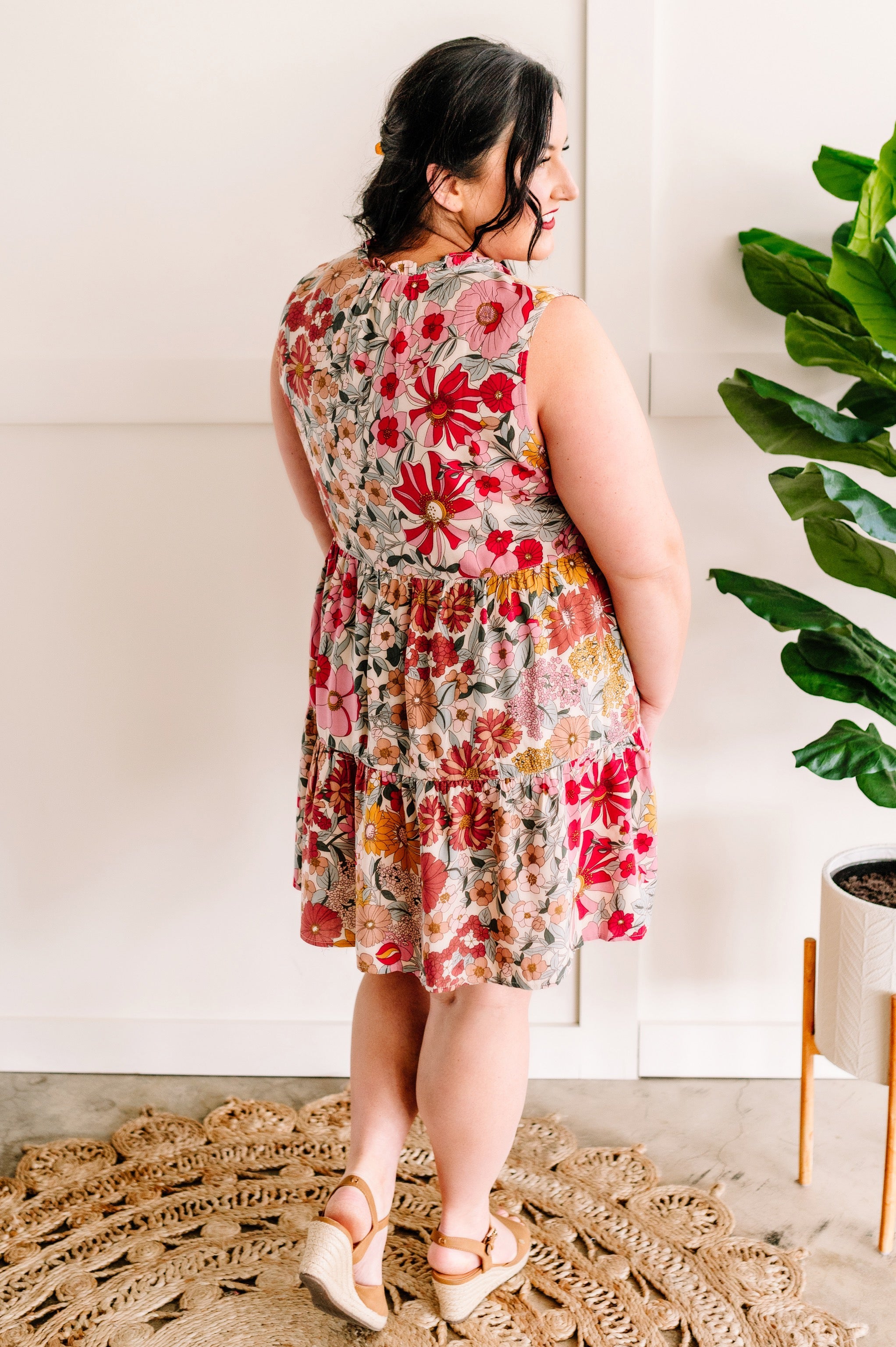 Bohemian Floral Tiered Dress