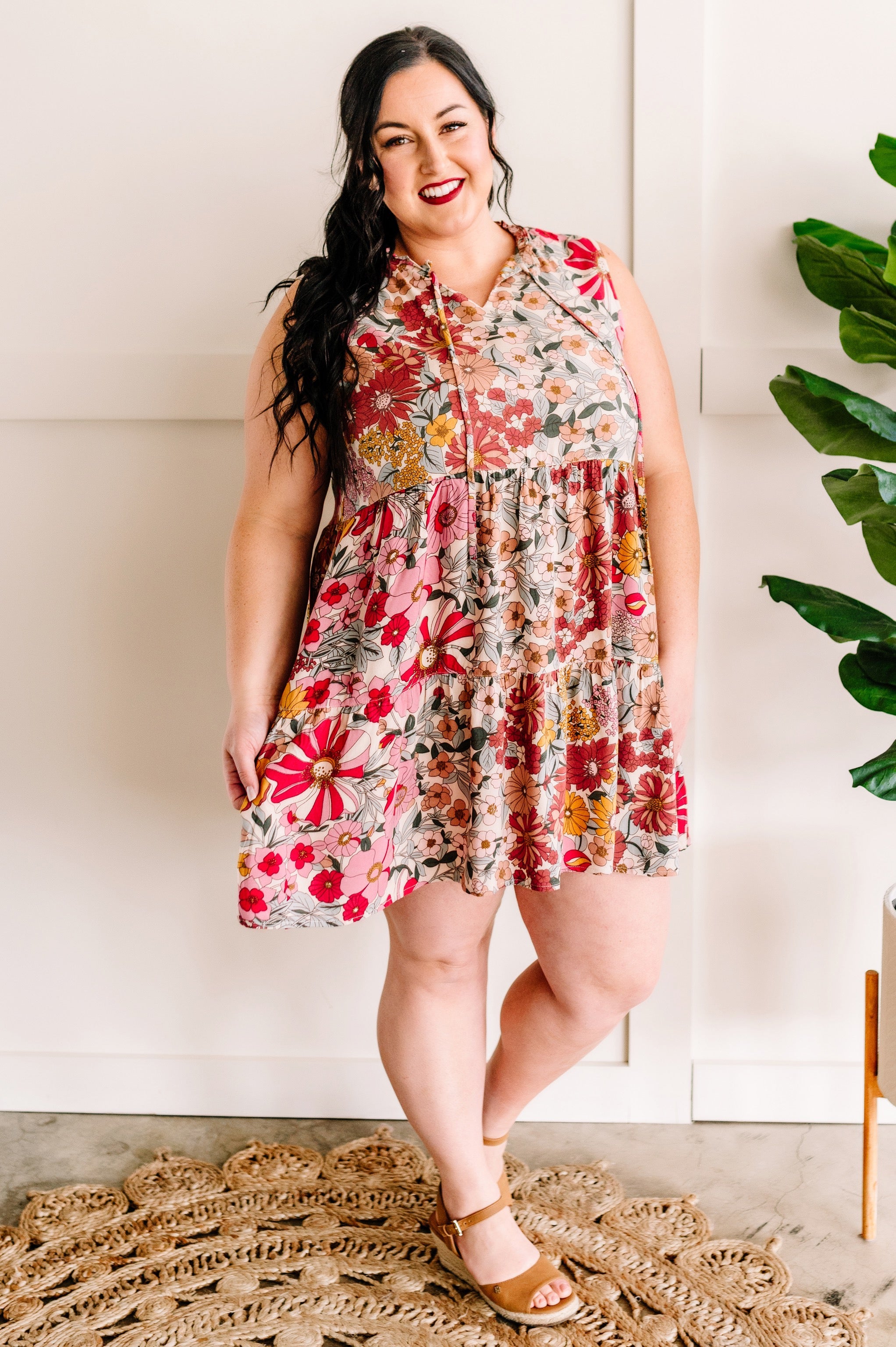 Bohemian Floral Tiered Dress