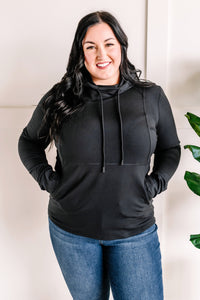 Active Wear Hoodie In Black **REGULAR SIZES ONLY**