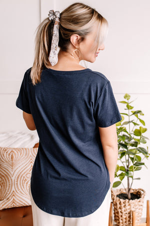 To A T Pocket Tee In Navy