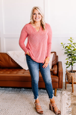 Seeing Coral Lightweight Knit Top