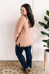 Join The Fray Sweater In Champagne Taupe