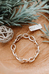 Interlinked Bracelet In Worn Silver & Gold