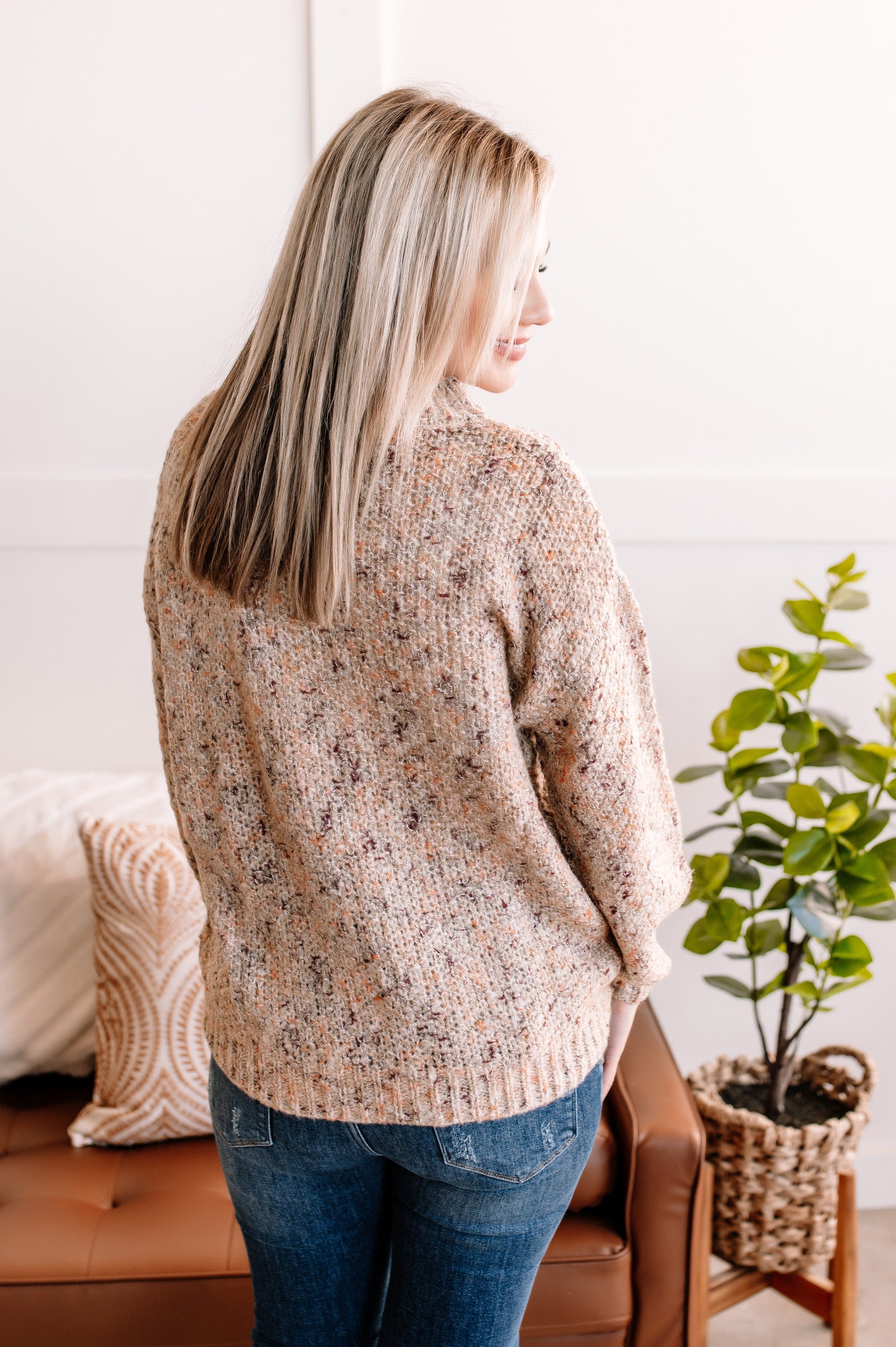 Top Marks Speckled Sweater In Mountain Sunset