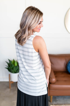 End Of The Line Striped Sleeveless Top