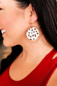 In The Clear Circle Leopard Earrings