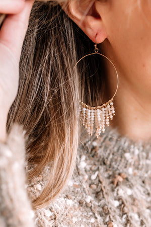 All For You Earrings In Frosted Champagne