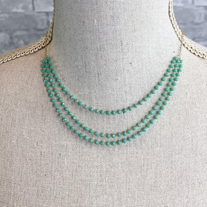 Teal Love Necklace