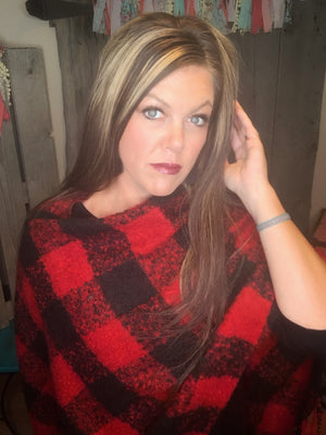 Blakelee Sweater Buffalo Check Red