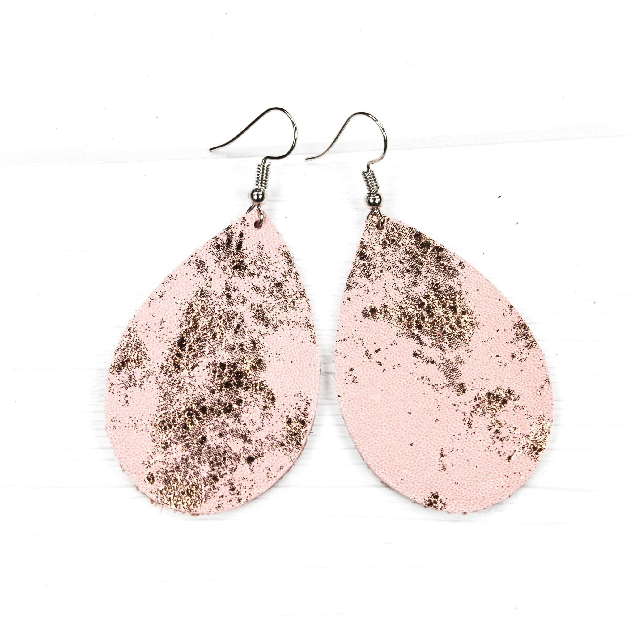 Blushing for You Leather Earrings